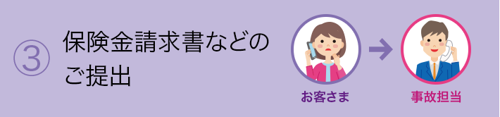 ③保険金請求書などのご提出